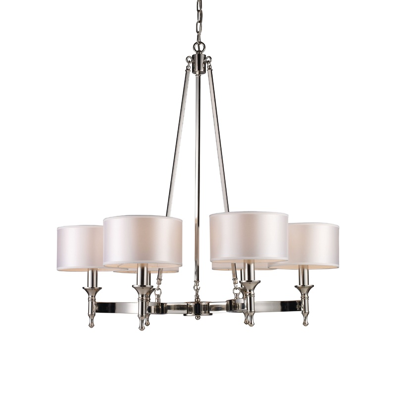 ELK SHOWROOM 10123/6 Pembroke 31'' Wide 6-Light Chandelier - Polished Nickel