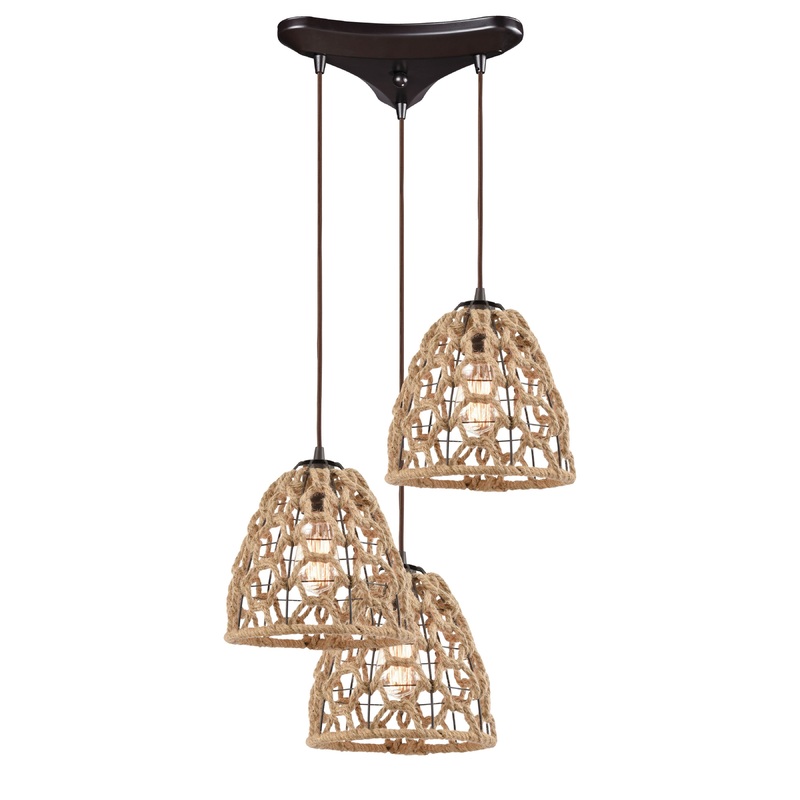 ELK SHOWROOM 10709/3 Coastal Inlet 12'' Wide 3-Light Pendant - Oil Rubbed Bronze