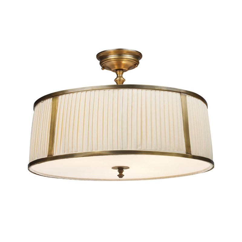 ELK SHOWROOM 11055/4 Williamsport 20'' Wide 4-Light Semi Flush Mount - Vintage Brass