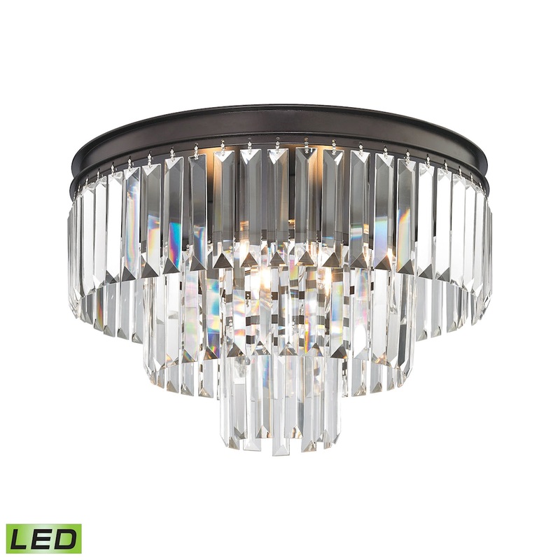 ELK SHOWROOM 15225/3-LED Palacial 19'' Wide 3-Light Semi Flush Mount - Oil Rubbed Bronze