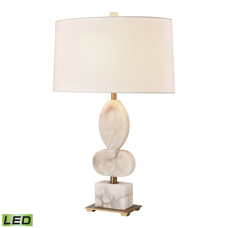 ELK SIGNATURE H0019-9596-LED Calmness 30'' High 1-Light Table Lamp - White - Includes LED Bulb