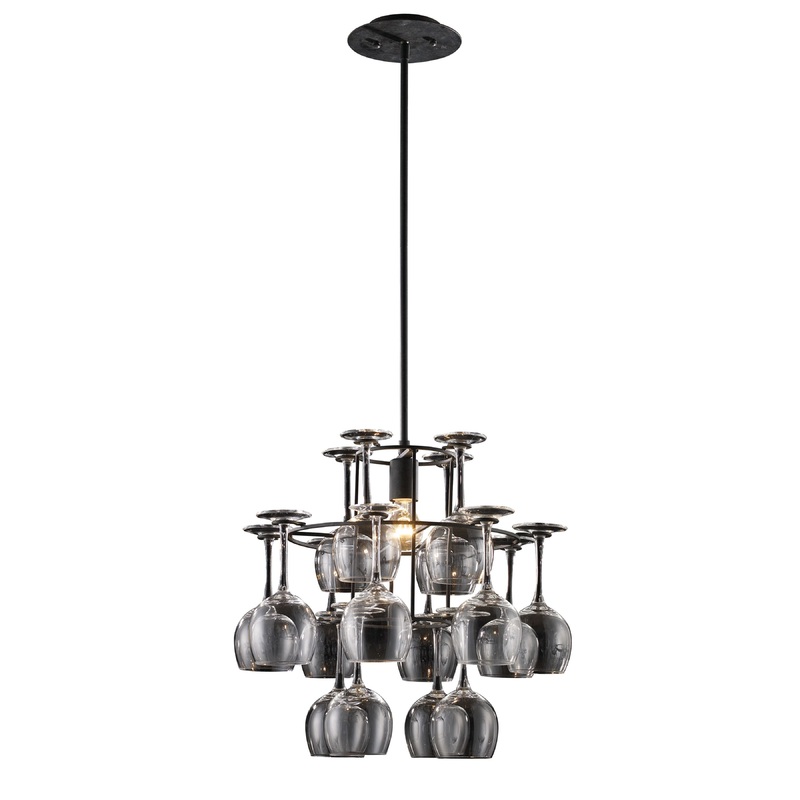 ELK SHOWROOM 14040/1 Vintage 19'' Wide 1-Light Chandelier - Dark Rust