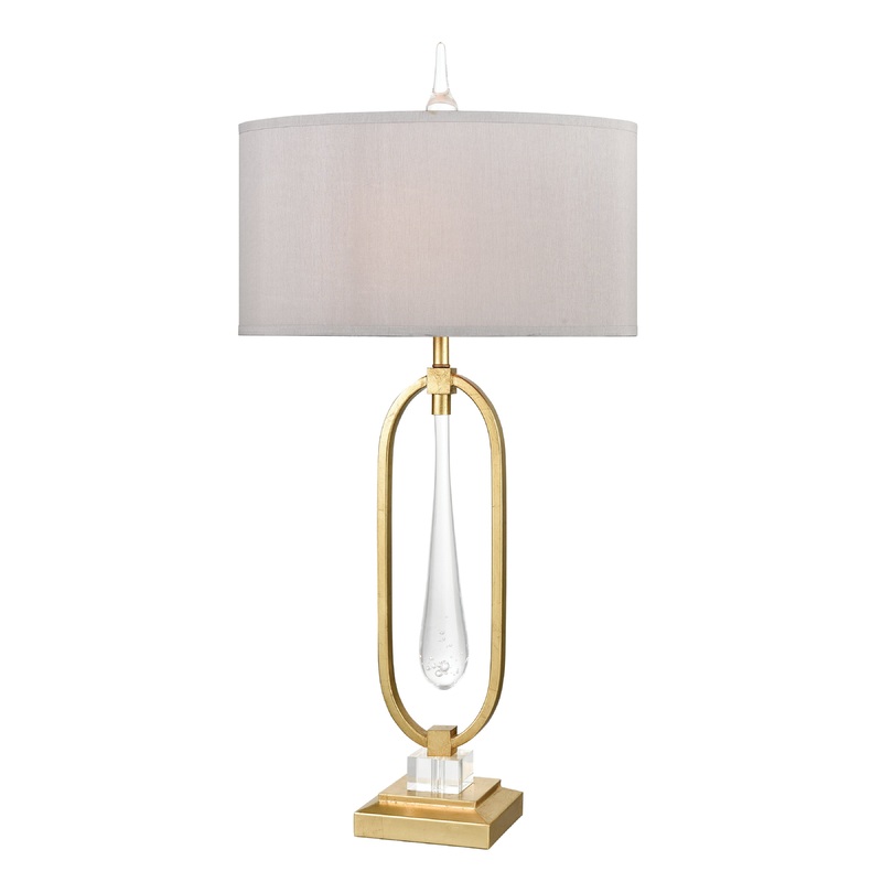 ELK SIGNATURE D3638 Spring Loaded 36'' High 1-Light Table Lamp - Gold Leaf