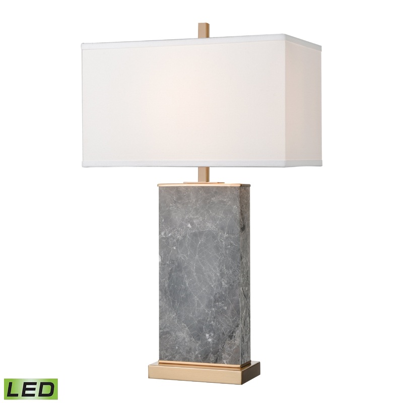 ELK SIGNATURE D4507-LED Archean 30'' High 1-Light Table Lamp - Gray Marble - Includes LED Bulb