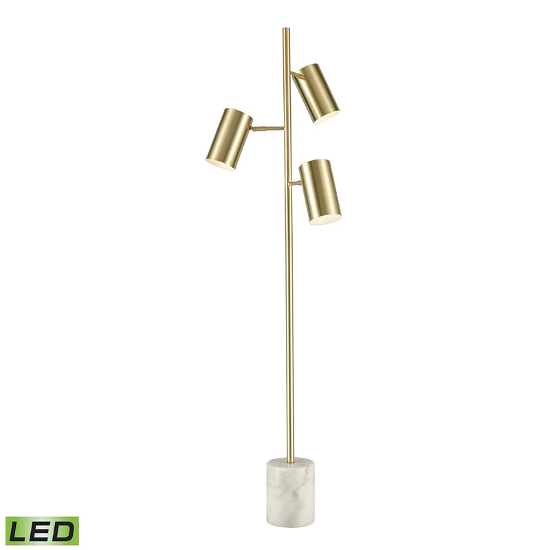ELK SIGNATURE D4533-LED Dien 64'' High 3-Light Floor Lamp - Honey Brass - Includes LED Bulbs