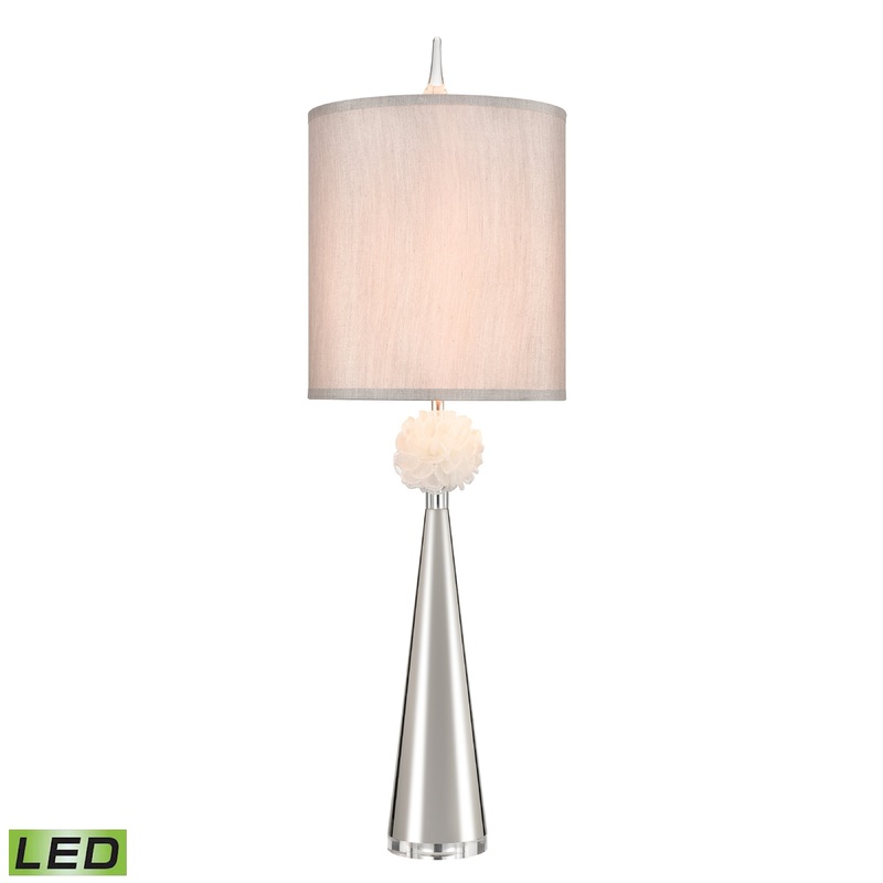ELK SIGNATURE D4671-LED Maiden 40'' High 1-Light Table Lamp - Polished Nickel - Includes LED Bulb