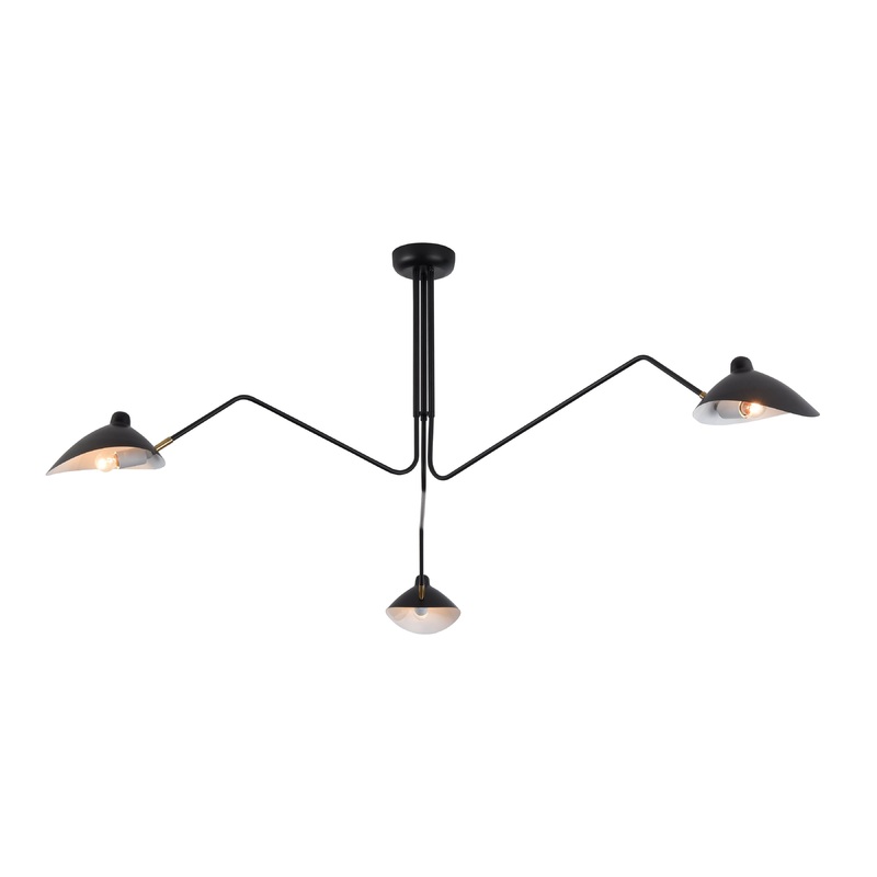 ELK SIGNATURE H0018-11126 Risley 22'' High 3-Light Semi Flush - Matte Black