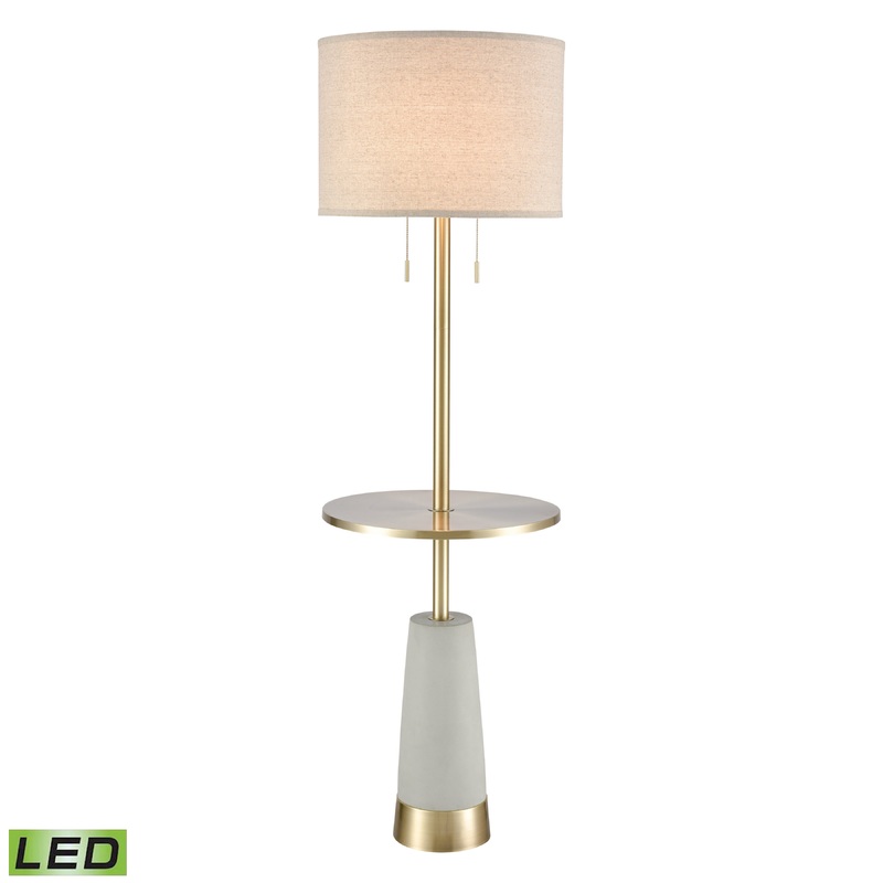 ELK STUDIO 77129-LED Below the Surface 63'' High 2-Light Floor Lamp - Polished Concrete - Includes LED Bulbs