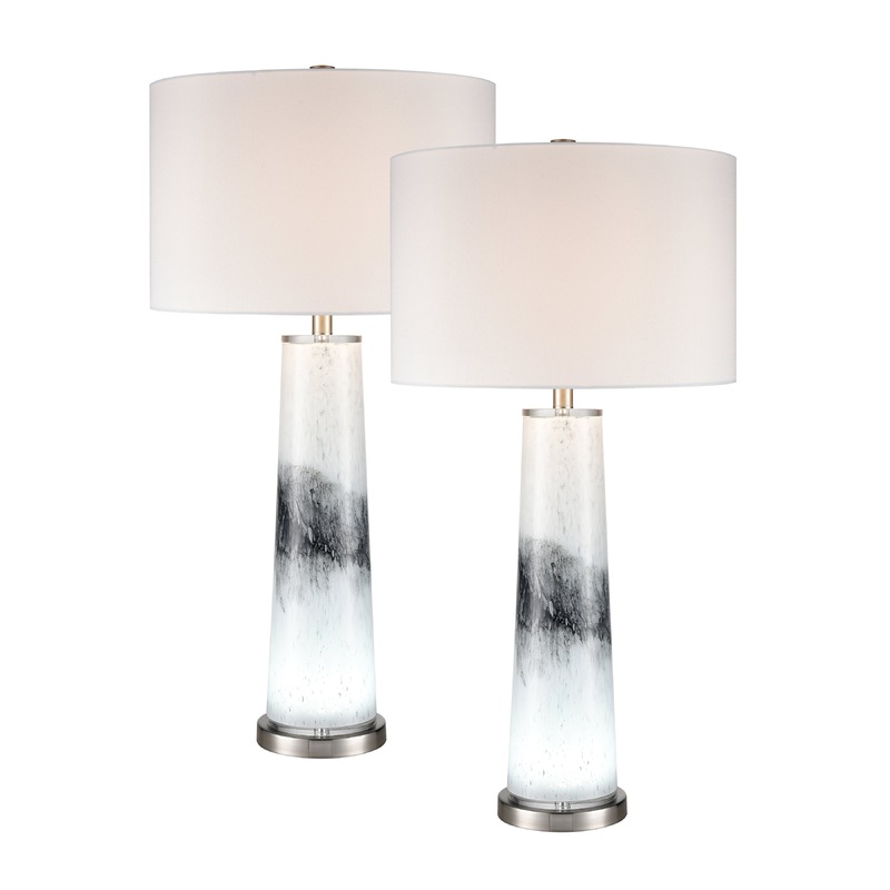 ELK STUDIO S0019-10302/S2 Lyric 34'' High 2-Light Table Lamp - Set of 2 Tall White