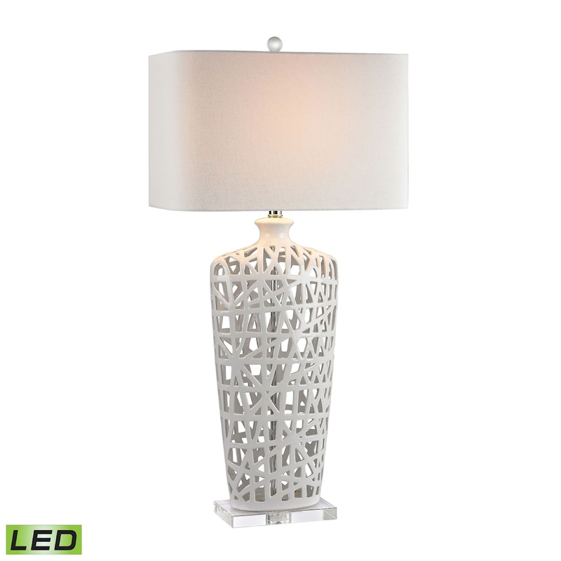 ELK SIGNATURE D2637-LED Dumond 36'' High 1-Light Table Lamp - Gloss White