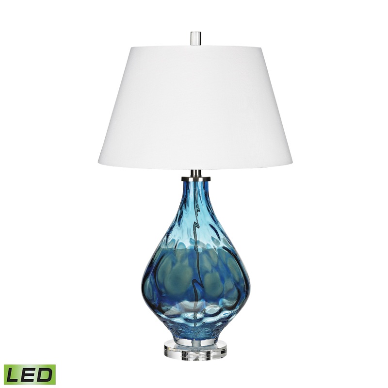 ELK SIGNATURE D3060-LED Gush 29'' High 1-Light Table Lamp - Blue - Includes LED Bulb
