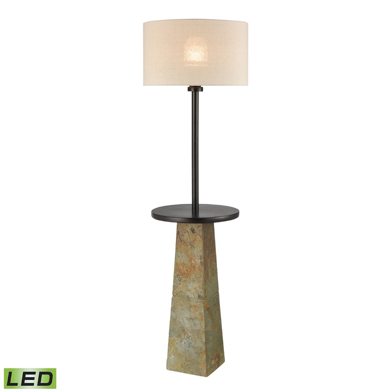 ELK SIGNATURE D4548-LED Musee 62'' High 1-Light Outdoor Floor Lamp - Slate - Includes LED Bulb