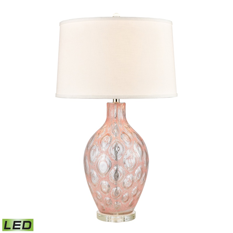 ELK SIGNATURE D4707-LED Bayside 31'' High 1-Light Table Lamp - Pink - Includes LED Bulb
