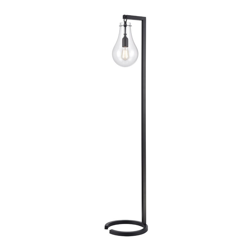 ELK SIGNATURE H0019-11072-LED Teardrop 60'' High 1-Light Floor Lamp - Matte Black - Includes LED Bulb