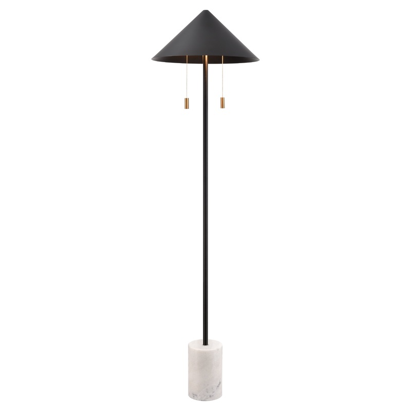 ELK SIGNATURE H0019-11111 Jordana 58'' High 2-Light Floor Lamp - Matte Black