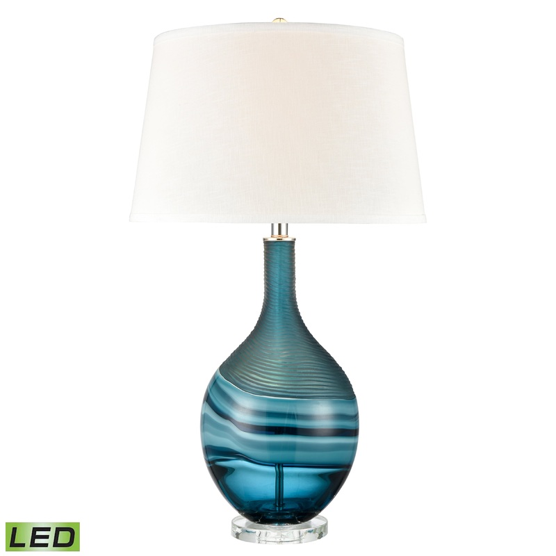 ELK SIGNATURE H0019-8011-LED Laconia Bay 32'' High 1-Light Table Lamp - Blue - Includes LED Bulb