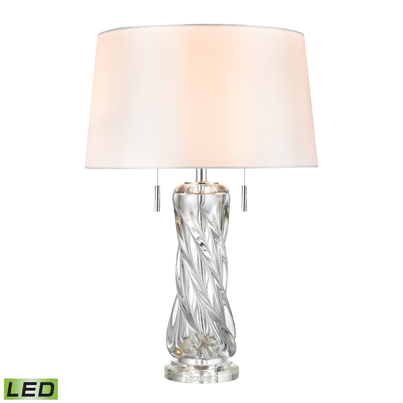 ELK SIGNATURE H0019-8065-LED Vergato 24'' High 2-Light Table Lamp - White - Includes LED Bulbs