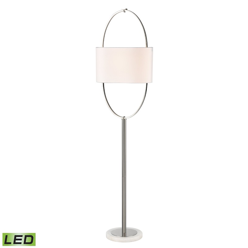 ELK SIGNATURE H0019-9572-LED Gosforth 68'' High 1-Light Floor Lamp - Polished Nickel - Includes LED Bulb