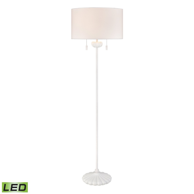 ELK SIGNATURE H0019-9608-LED Liliaceae 63'' High 2-Light Floor Lamp - White - Includes LED Bulbs
