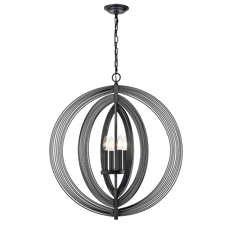 ELK SIGNATURE H0019-9622 Orme 27'' Wide 4-Light Pendant - Black