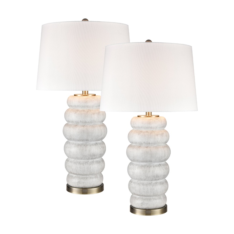 ELK STUDIO S0019-10377/S2 Barden 30'' High 1-Light Table Lamp - Set of 2 Light Gray