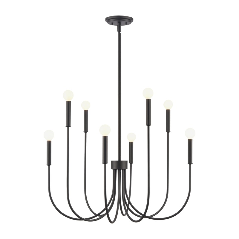ELK SHOWROOM EC89865/8 Ulla 28'' Wide 8-Light Chandelier - Matte Black