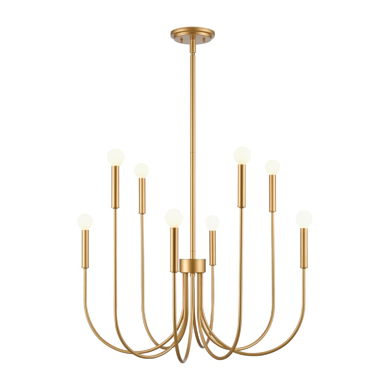ELK SHOWROOM EC89885/8 Ulla 28'' Wide 8-Light Chandelier - Gold