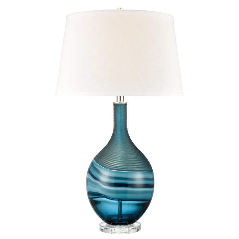 ELK SIGNATURE H0019-8011 Laconia Bay 32'' High 1-Light Table Lamp - Blue
