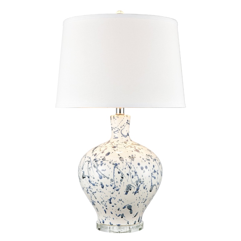 ELK SIGNATURE H0019-8030 Rueben Crescent 27'' High 1-Light Table Lamp - Blue