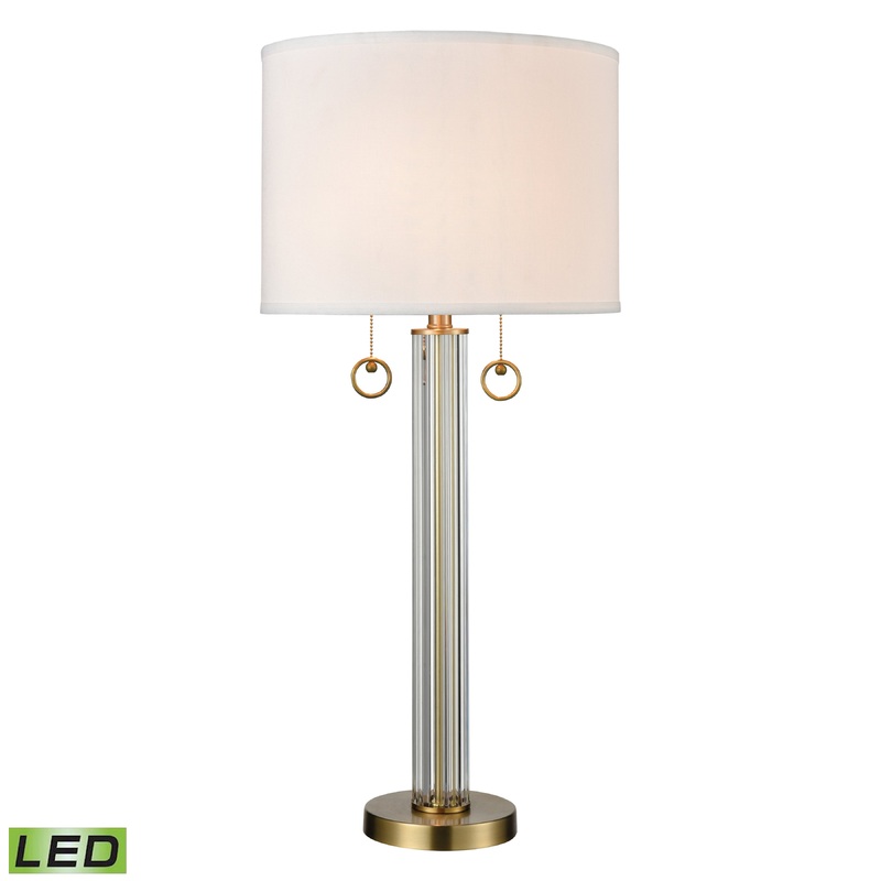 ELK STUDIO 77143-LED Cannery Row 34'' High 2-Light Table Lamp - Antique Brass - Includes LED Bulbs