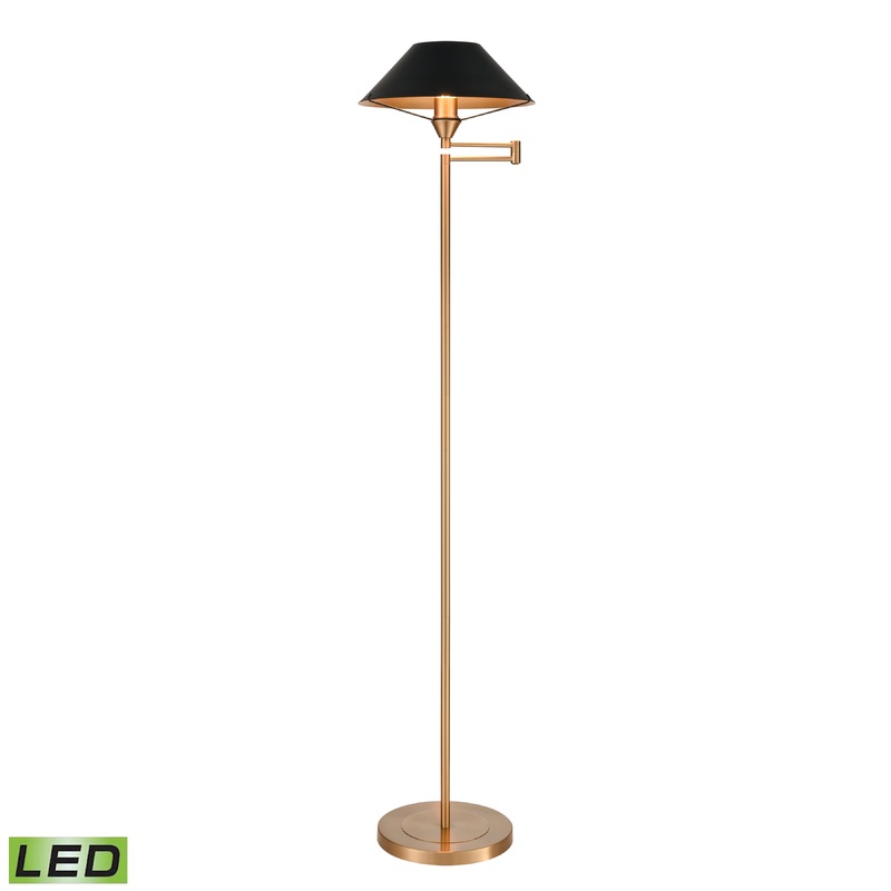 ELK STUDIO S0019-9605-LED Arcadia 63'' High 1-Light Floor Lamp - Aged Brass - Includes LED Bulb