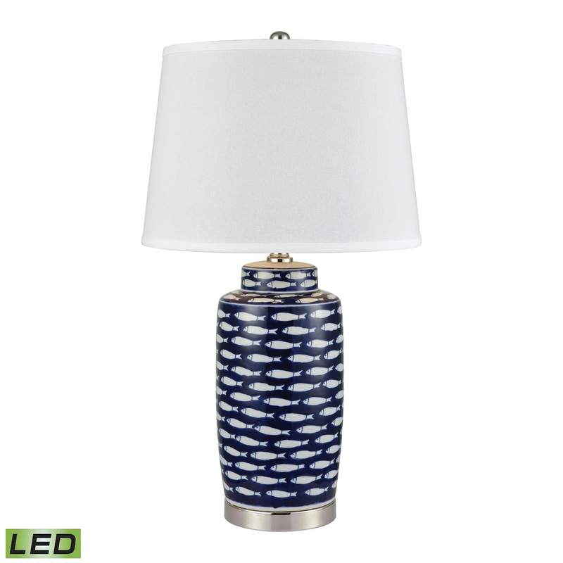 MARKETPLACE 77026-LED Azul Baru 27'' High 1-Light Table Lamp - Blue - Includes LED Bulb
