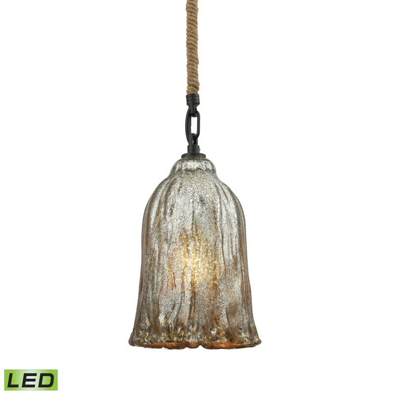 ELK SHOWROOM 10641/1-LED Hand Formed Glass 6'' Wide 1-Light Mini Pendant - Oil Rubbed Bronze