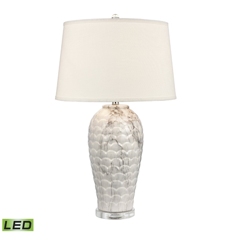 ELK SIGNATURE H0019-9542-LED Causeway Waters 31'' High 1-Light Table Lamp - White - Includes LED Bulb