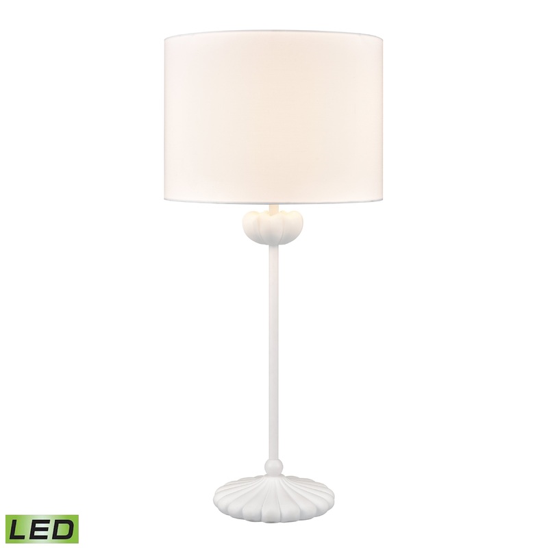 ELK SIGNATURE H0019-9610-LED Liliaceae 30'' High 1-Light Table Lamp - White - Includes LED Bulb