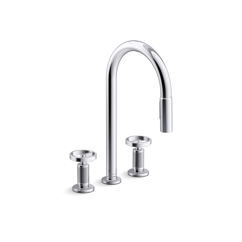 KOHLER K-28671-9-CP Pull-down kitchen sink faucet with two-function sprayhead  -  Polished Chrome