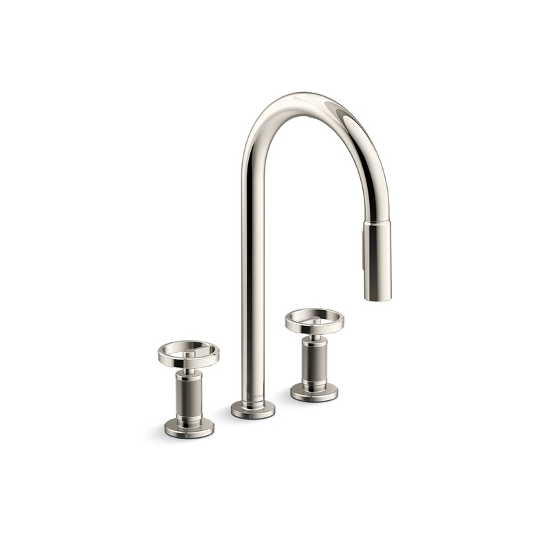 KOHLER K-28671-9-SN Pull-down kitchen sink faucet with two-function sprayhead  -  Vibrant Polished Nickel