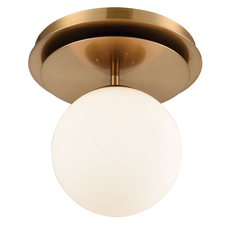 ELK SIGNATURE 1141-089 Picfair 11'' Wide 1-Light Flush Mount - Aged Brass