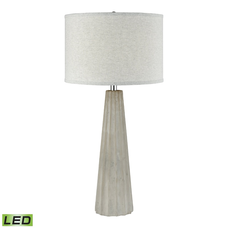 ELK STUDIO 77027-LED Castlestone 30.5'' High 1-Light Table Lamp - Polished Concrete - Includes LED Bulb