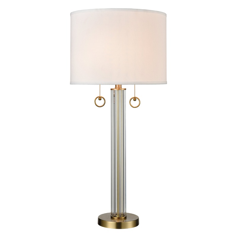 ELK STUDIO 77143 Cannery Row 34'' High 2-Light Table Lamp - Antique Brass