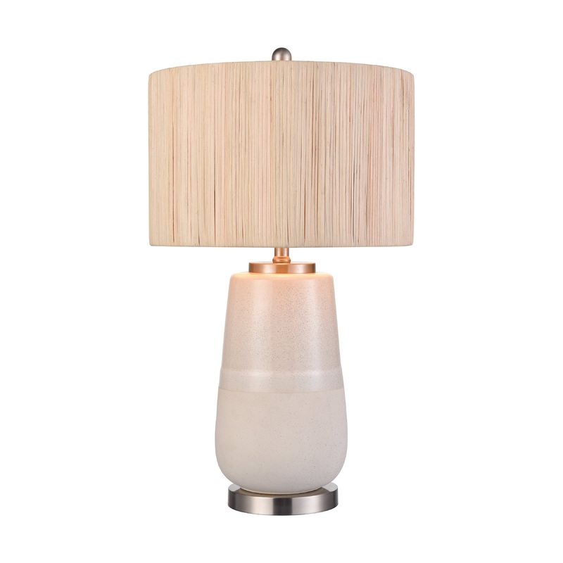 ELK STUDIO S0019-11169-LED Babcock 27'' High 1-Light Table Lamp - White Glaze - Includes LED Bulb
