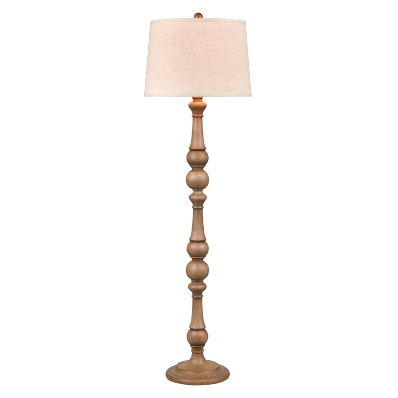ELK STUDIO S0019-8045 Aspermont 63'' High 1-Light Floor Lamp - Washed Oak