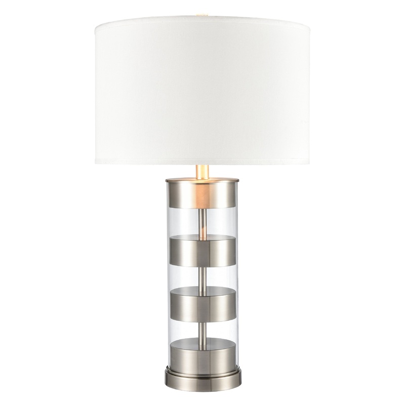 ELK STUDIO S0019-8054 Margin 28'' High 1-Light Table Lamp - Satin Nickel