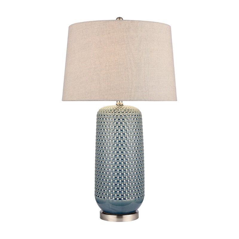 ELK STUDIO S0019-9484 Dawlish Bay 31'' High 1-Light Table Lamp - Blue