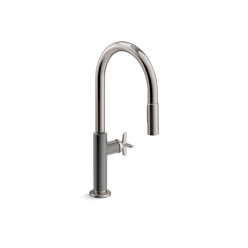 KOHLER K-28670-3RT2-TT Touchless pull-down kitchen sink faucet with two-function sprayhead  -  Vibrant Titanium