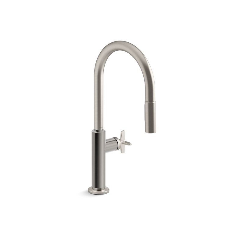 KOHLER K-28670-3RT2-VS Touchless pull-down kitchen sink faucet with two-function sprayhead  -  Vibrant Stainless
