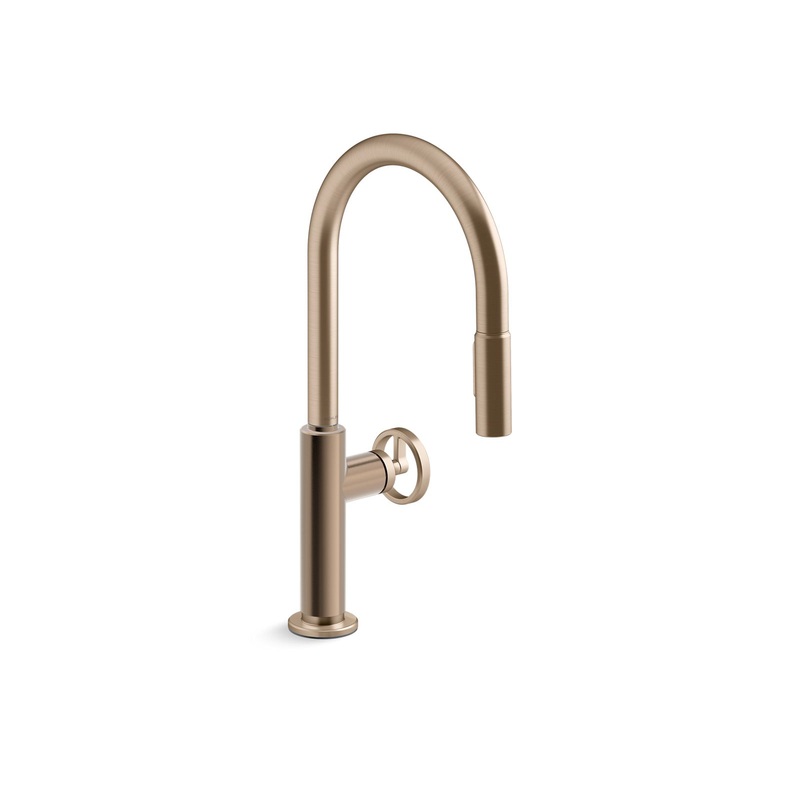 KOHLER K-28670-9RT2-BV Touchless pull-down kitchen sink faucet with two-function sprayhead  -  Vibrant Brushed Bronze