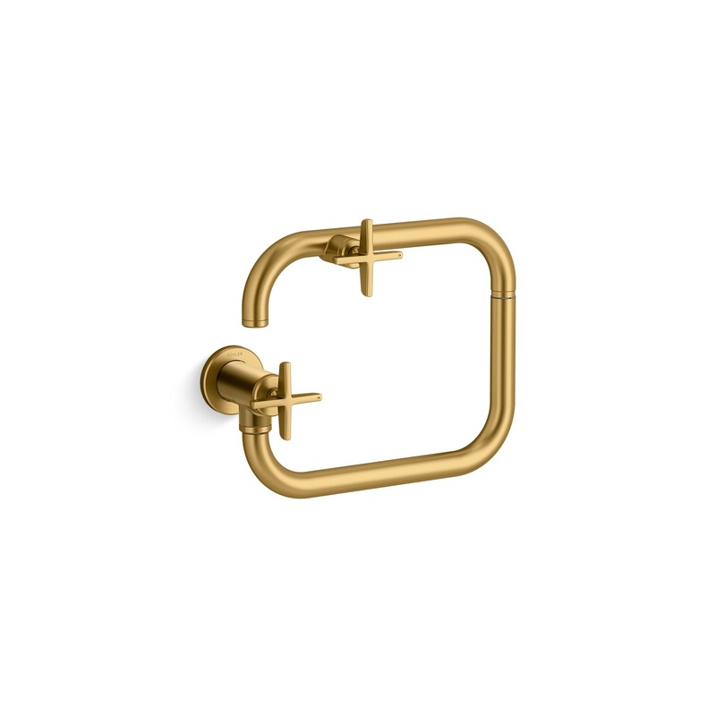 KOHLER K-28678-3-2MB Wall-mount pot filler  -  Vibrant Brushed Moderne Brass