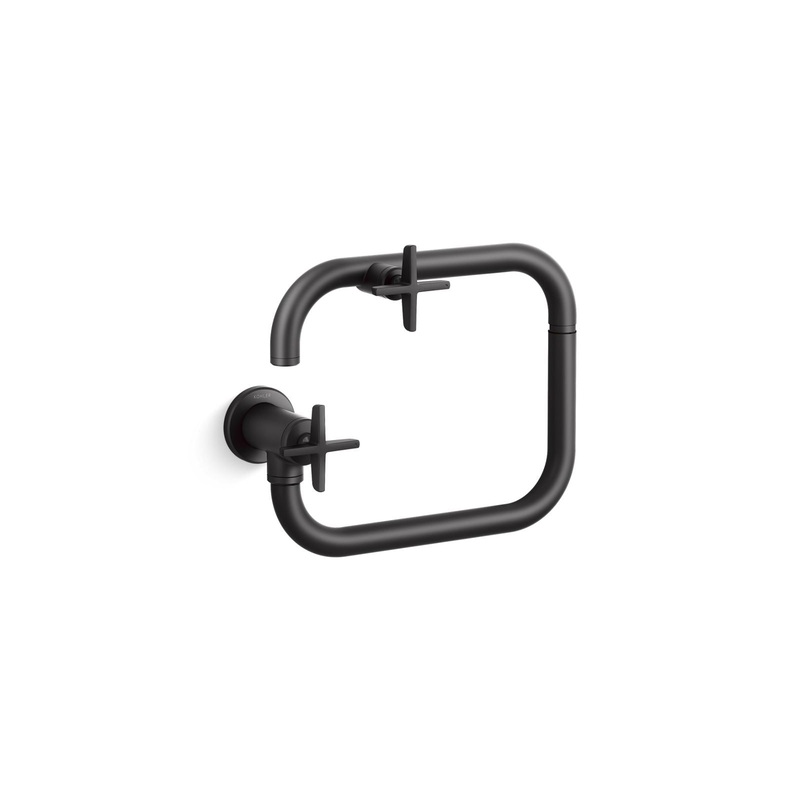 KOHLER K-28678-3-BL Wall-mount pot filler  -  Matte Black