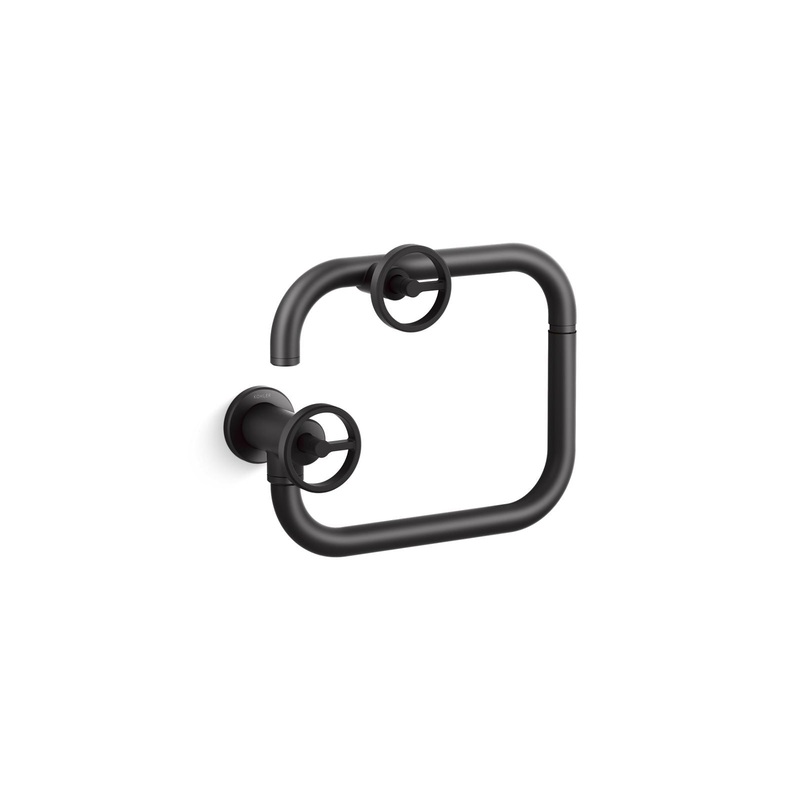 KOHLER K-28678-9-BL Wall-mount pot filler  -  Matte Black